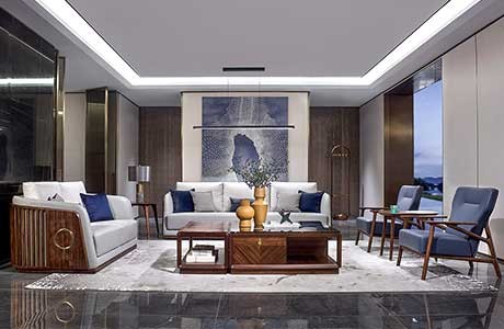 海闊-現代簡奢 客廳空間-童話森林胡桃K烏金木實木家具