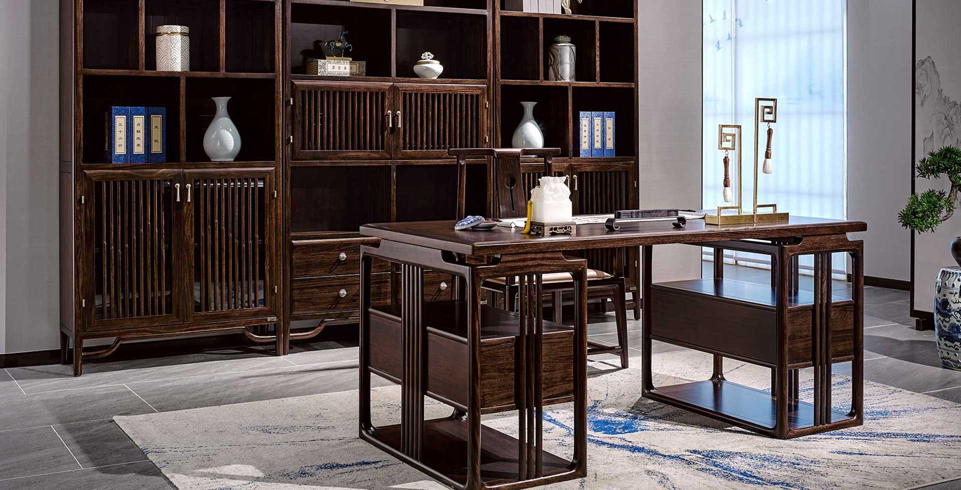 有神新中式書房空間效果